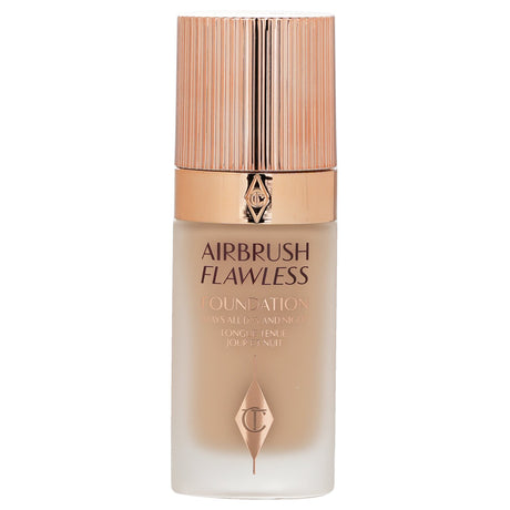 Charlotte Tilbury's Airbrush Flawless Foundation #5 Cool in a 30ml bottle, offering full coverage, hydration, and a matte finish.