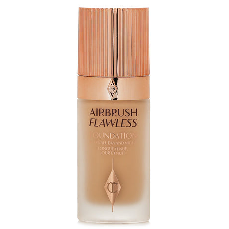 Charlotte Tilbury Airbrush Flawless Foundation #5 Neutral, 30ml; weightless, full-coverage, sweat-proof, and anti-aging formula.