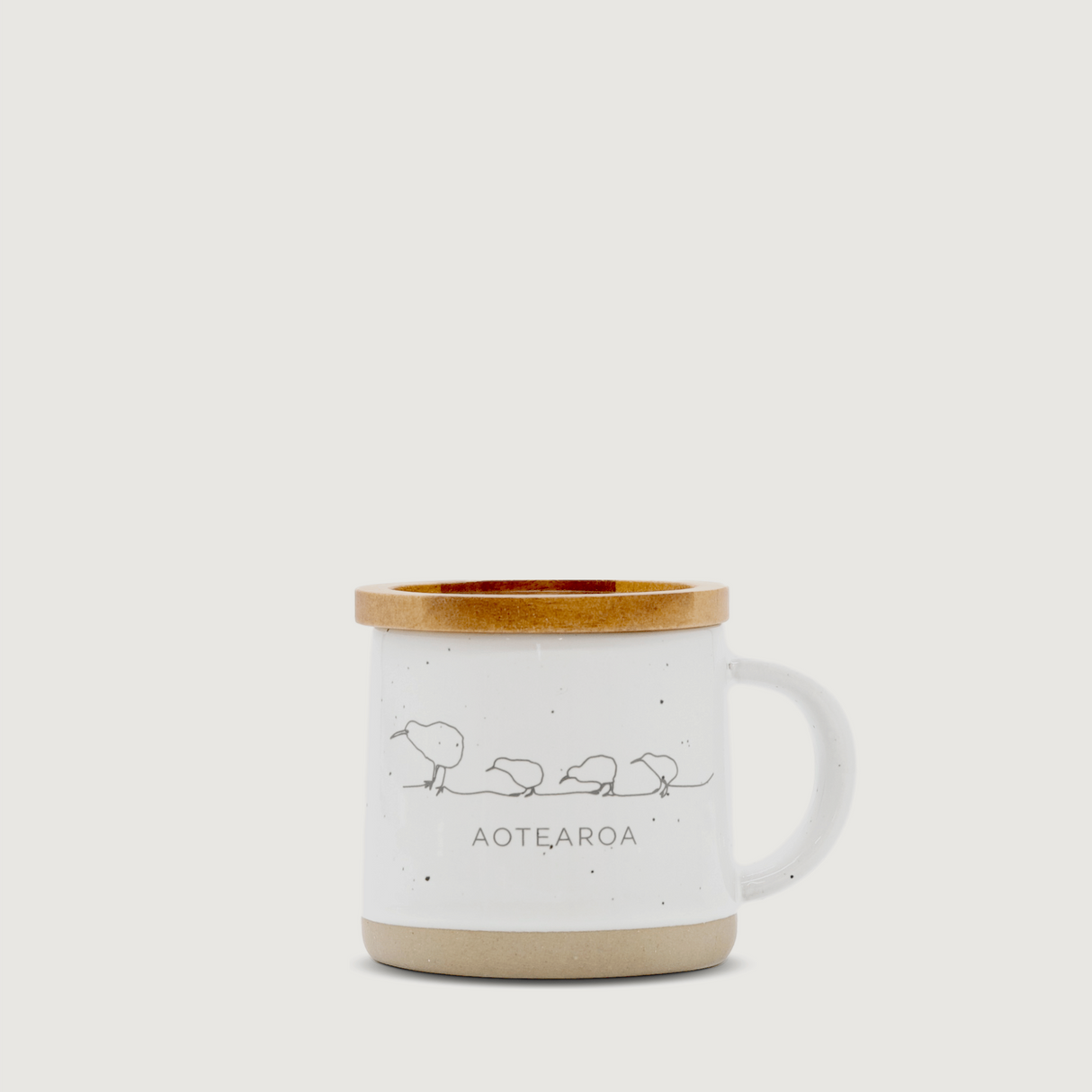Moana Road - Kiwi Ceramic Espresso Mug - Stone - 2 units