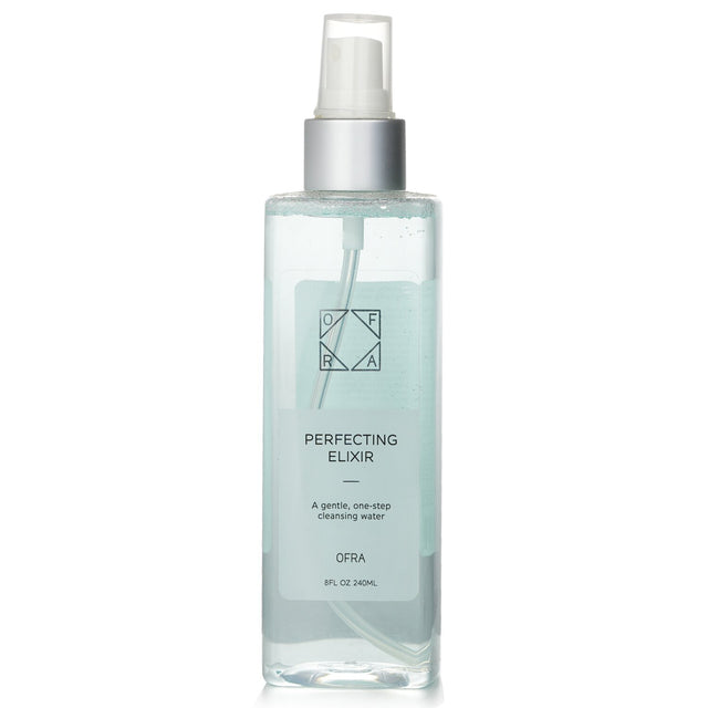 OFRA Cosmetics Perfecting Elixir Cleansing Water, 240ml, a vegan, micellar formula that hydrates and removes makeup gently.