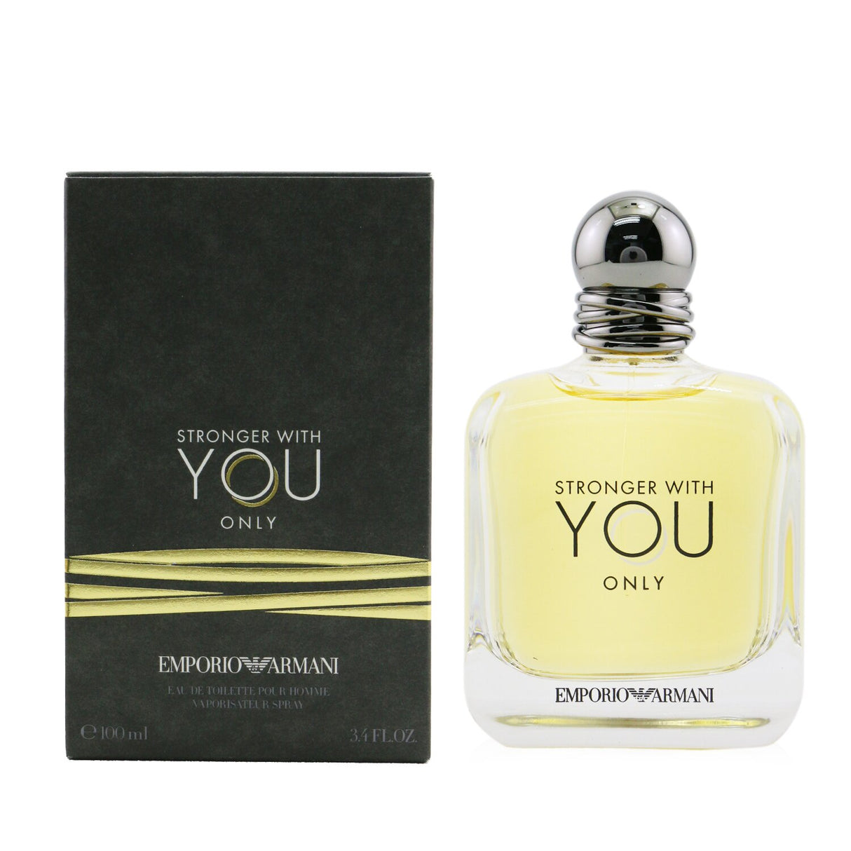 Giorgio Armani Emporio Armani Stronger With You Only Eau De Toilette 100ml bottle featuring notes of grapefruit, lavender, and vanilla.