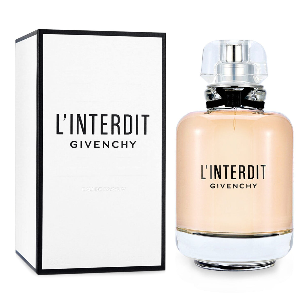 Givenchy L’Interdit Eau de Parfum Spray 125ml: an elegant, addictive fragrance blending floral and earthy notes for modern women.