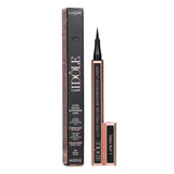 Ultra-precise waterproof eyeliner in glossy black with a 0.1mm tip for flawless lines and 24-hour wear.