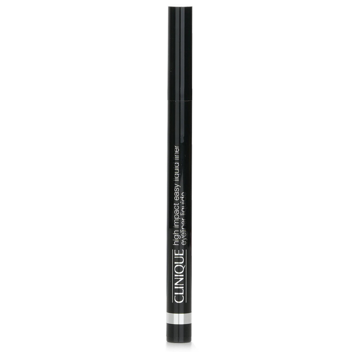 Clinique High Impact Easy Liquid Liner in #01 Black, featuring a precision brush for 24-hour waterproof wear.