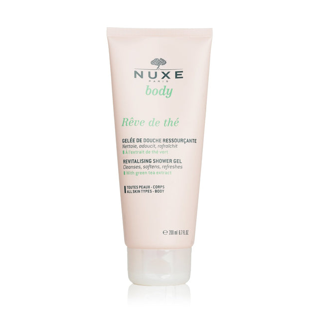 Nuxe Reve De The Revitalising Shower Gel - 200ml, aromatic shower gel with natural ingredients, softens skin with Green Tea extract.