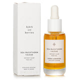 Luxurious Bjork & Berries Sea Buckthorn + Algae Face Oil for radiant, plumped skin with natural, organic ingredients.
