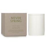 Bjork & Berries vegan scented candle in a decorative container, featuring fresh blueberry and vetiver notes, burns for up to 55 hours.