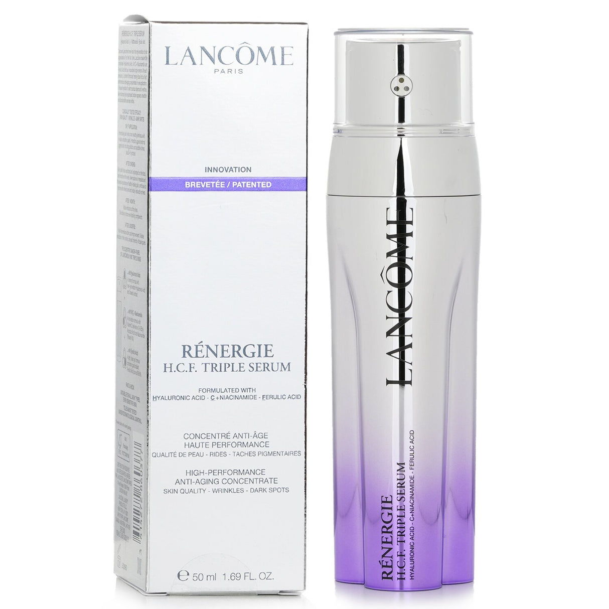 High-performance Lancome Renergie H.C.F. Triple Serum with unique three-texture formula for youthful, radiant skin.