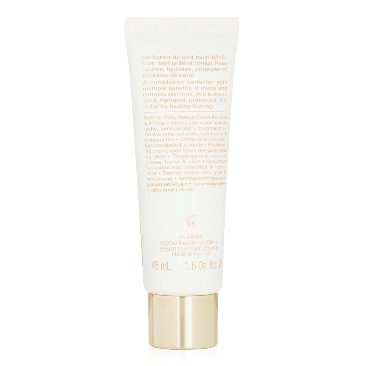 Clarins Milky Boost Cream #03 in 45ml, a hydrating BB cream with Peach Milk for a flawless, radiant complexion.