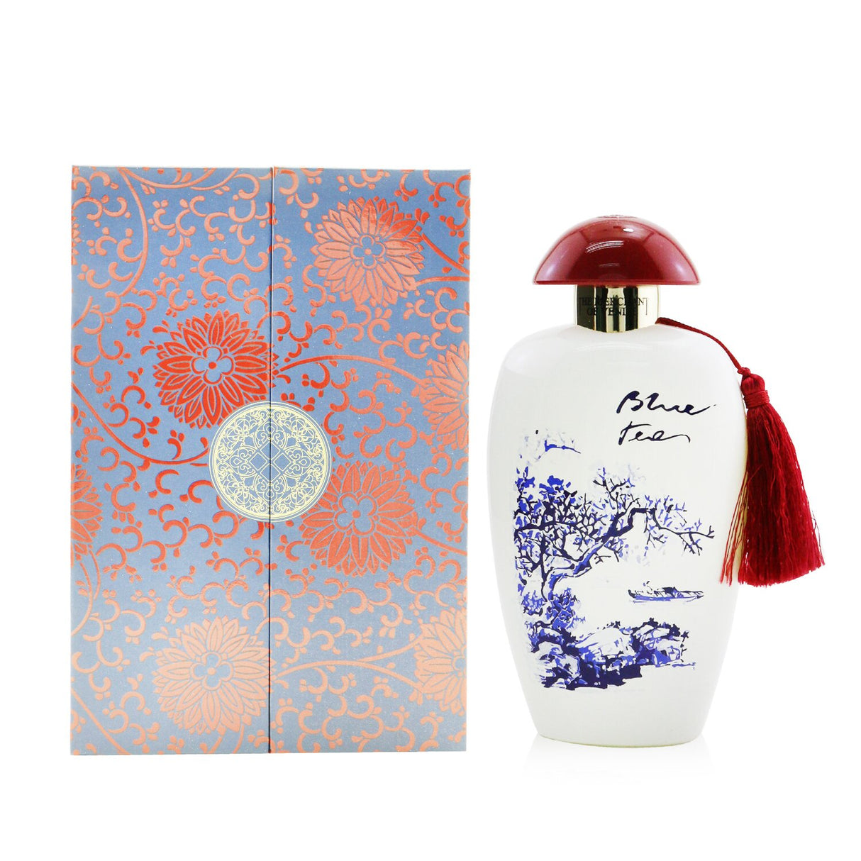 Elegant unisex Blue Tea Eau De Parfum with a blend of blue tea, nutmeg, magnolia, and musk in a luxurious 100ml bottle.