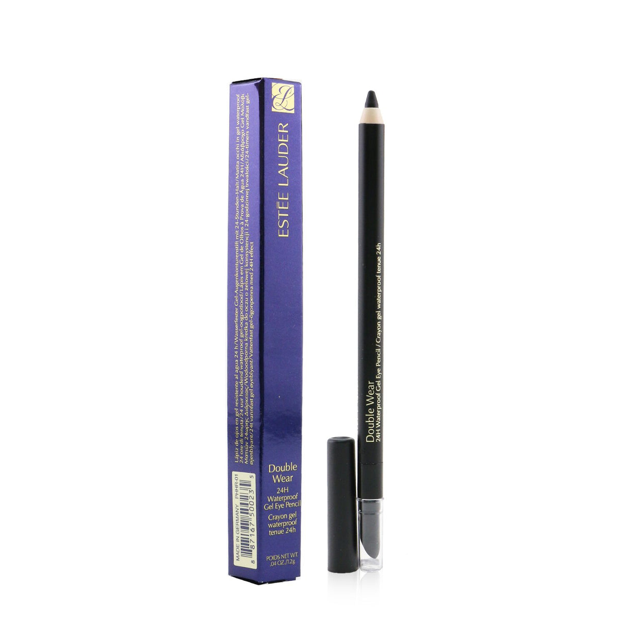 Estee Lauder Double Wear Waterproof Gel Eye Pencil in Onyx, featuring a smudger and long-lasting, intense color.