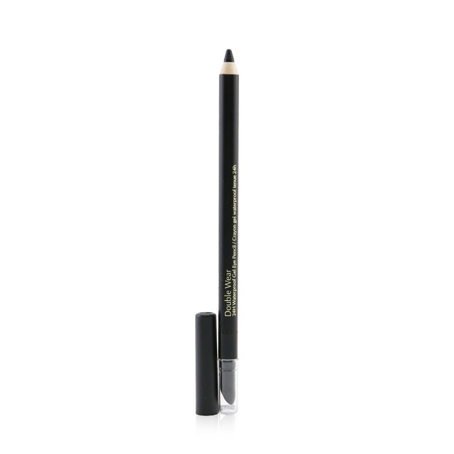 Estee Lauder Double Wear 24H Waterproof Gel Eye Pencil in #01 Onyx, smooth application, intense color, smudger tip included.