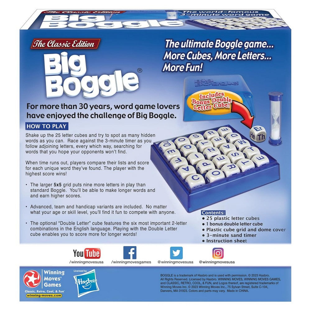 Boggle; Big Boggle, from Winning Moves USA