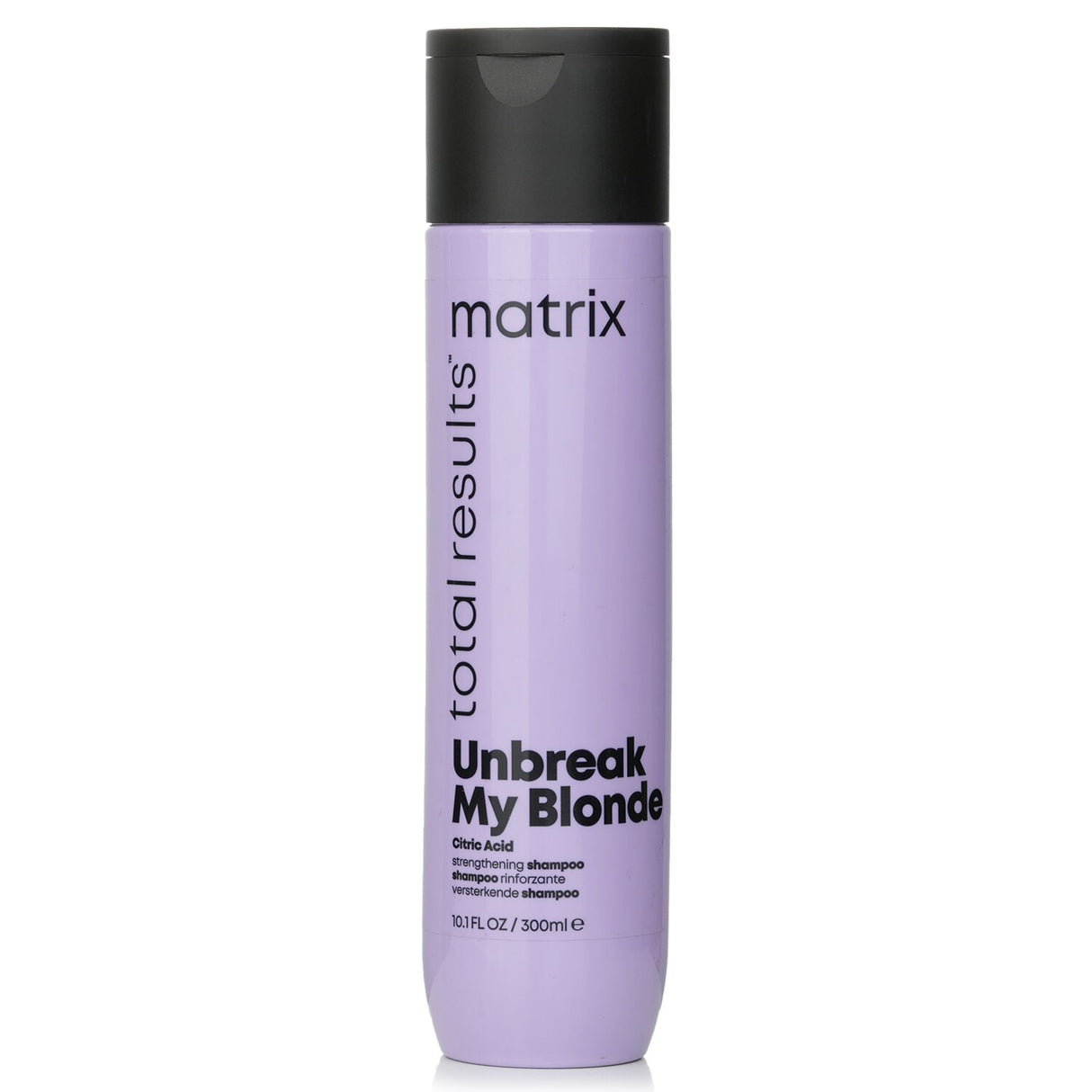 Matrix Total Results Unbreak My Blonde Shampoo: 300ml sulfate-free formula for strengthening and revitalizing bleached hair.