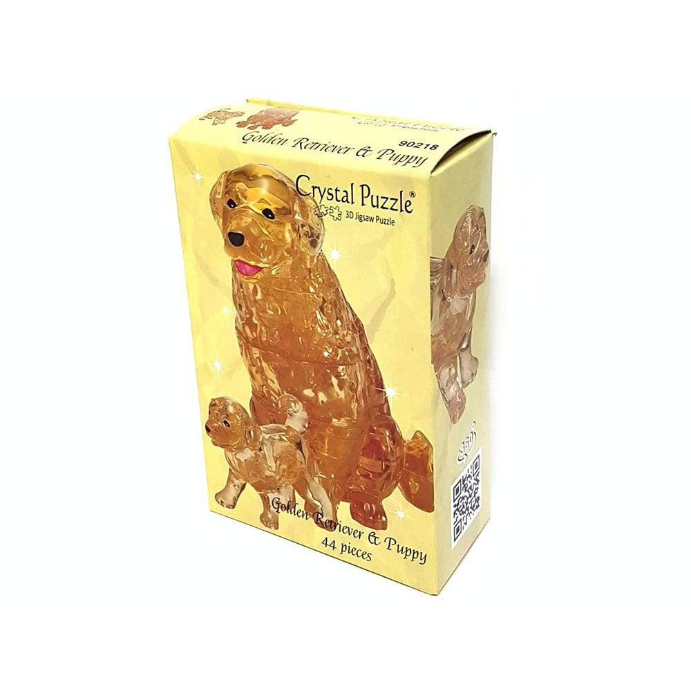 3D Golden Retriever & Puppy - Jigsaw Puzzle