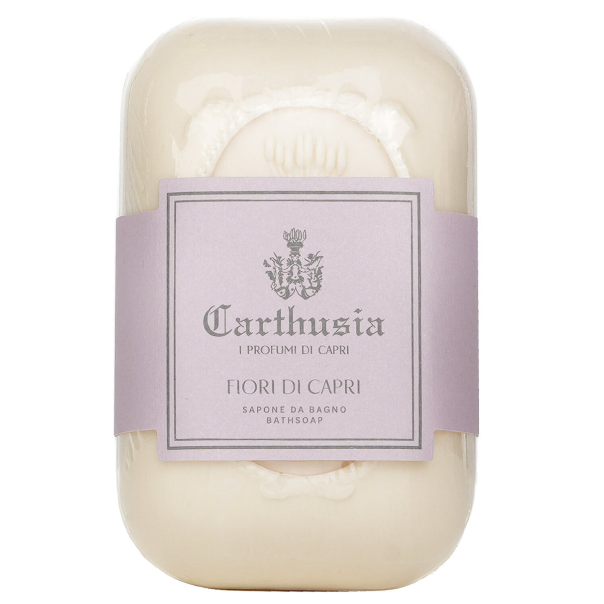 Luxurious Carthusia Fiori Di Capri bath soap in 125g, infused with floral fragrance for a creamy, gentle cleanse.