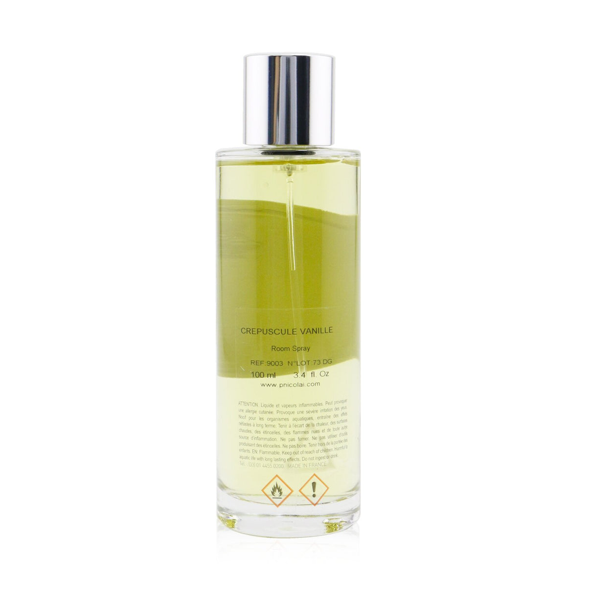 Nicolai Crepuscule Vanille room spray in a 100ml bottle, featuring warm vanilla and twilight notes for a calming atmosphere.
