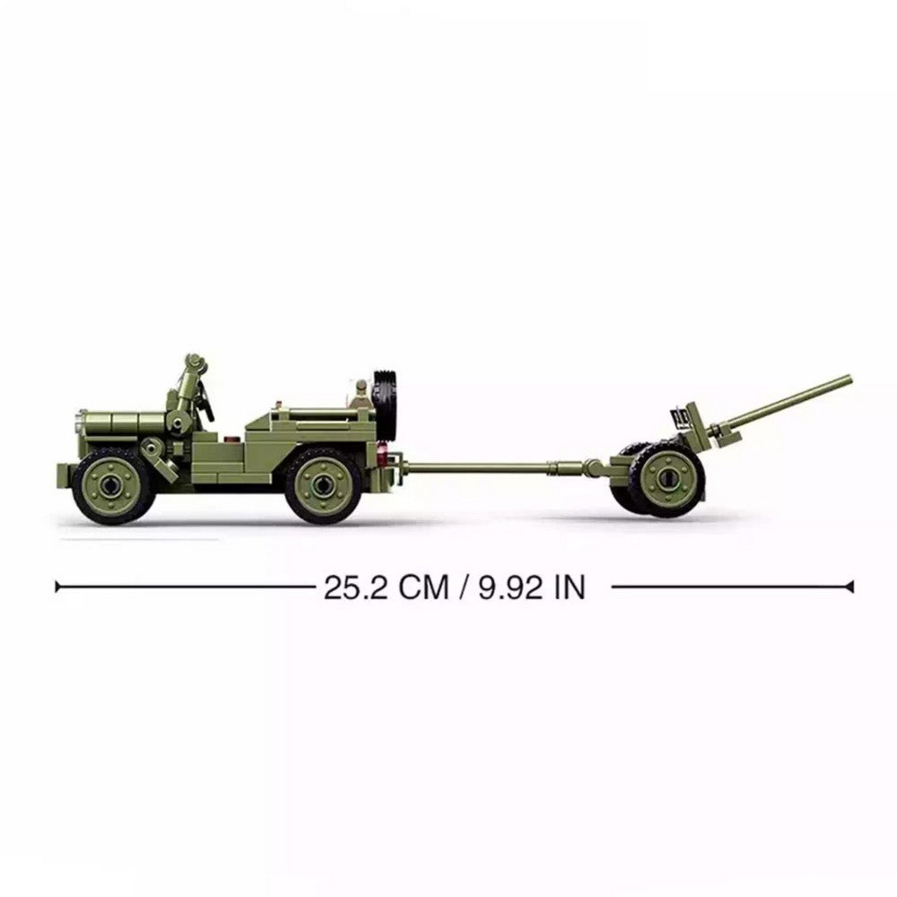 Ww2 Willys Jeep & 37Mmatg 143P