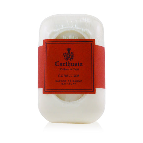 Luxurious 125g Carthusia Corallium bath soap with creamy lather, citrus-woody scent, and natural ingredients for soft, fresh skin.