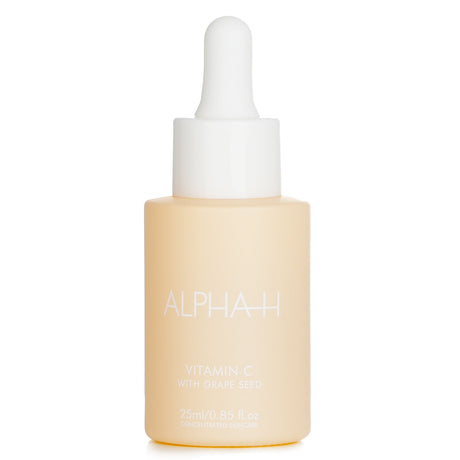 Alpha-H Vitamin C serum with Grape Seed, 25ml, enhancing skin radiance, hydration, and collagen support for all skin types.