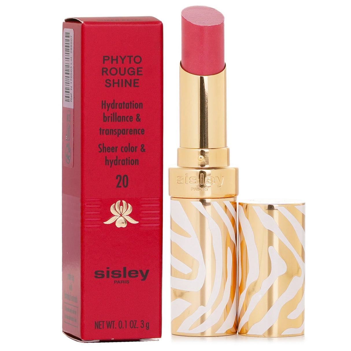 Sisley Phyto Rouge Shine Hydrating Glossy Lipstick - # 20 Sheer Petal 3g/0.1oz