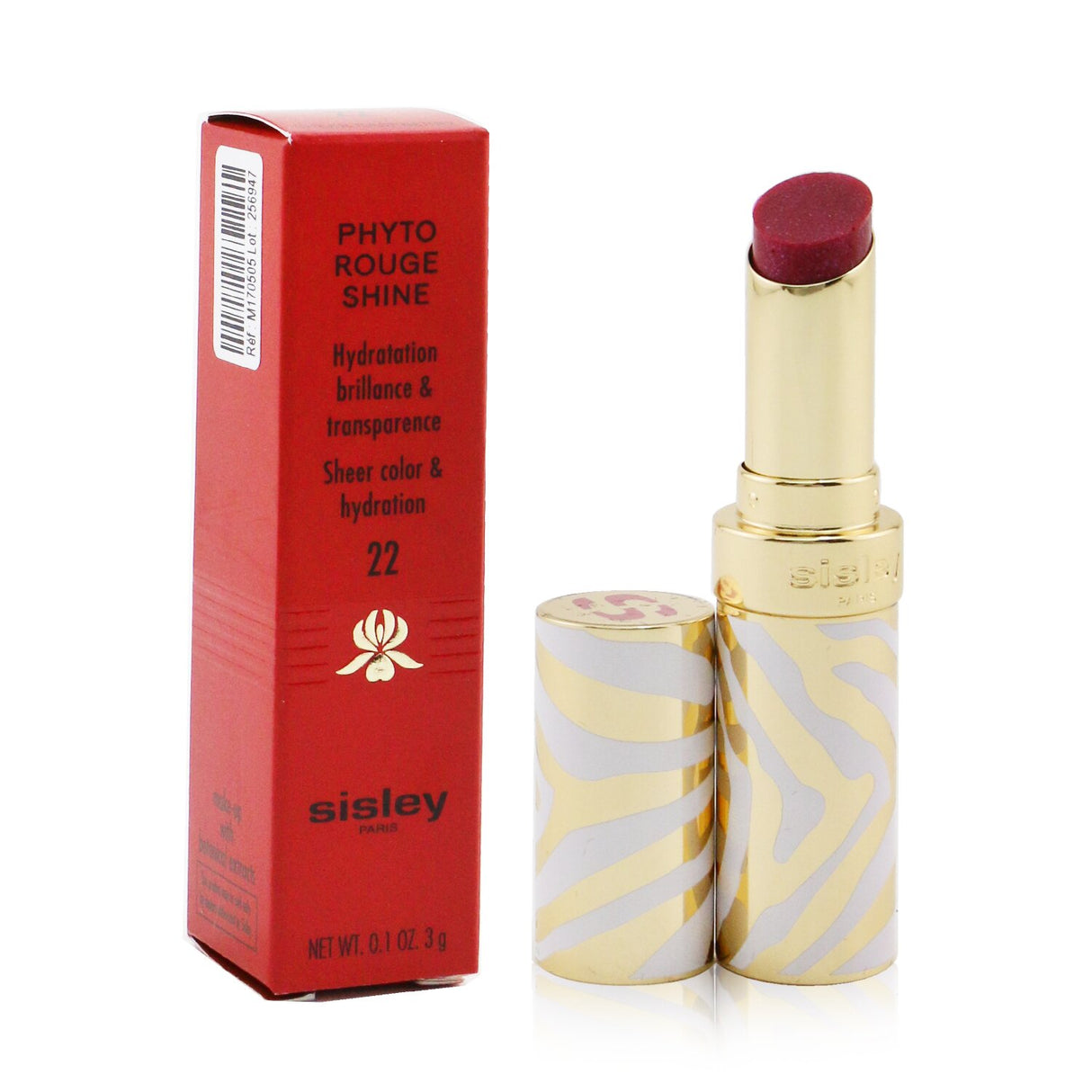 Sisley - Phyto Rouge Shine Hydrating Glossy Lipstick - # 22 Sheer Raspberry  - 3