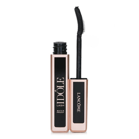 Lancôme Lash Idole Mascara in Glossy Black enhances lashes with lift, volume, and a waterproof, clump-free finish.