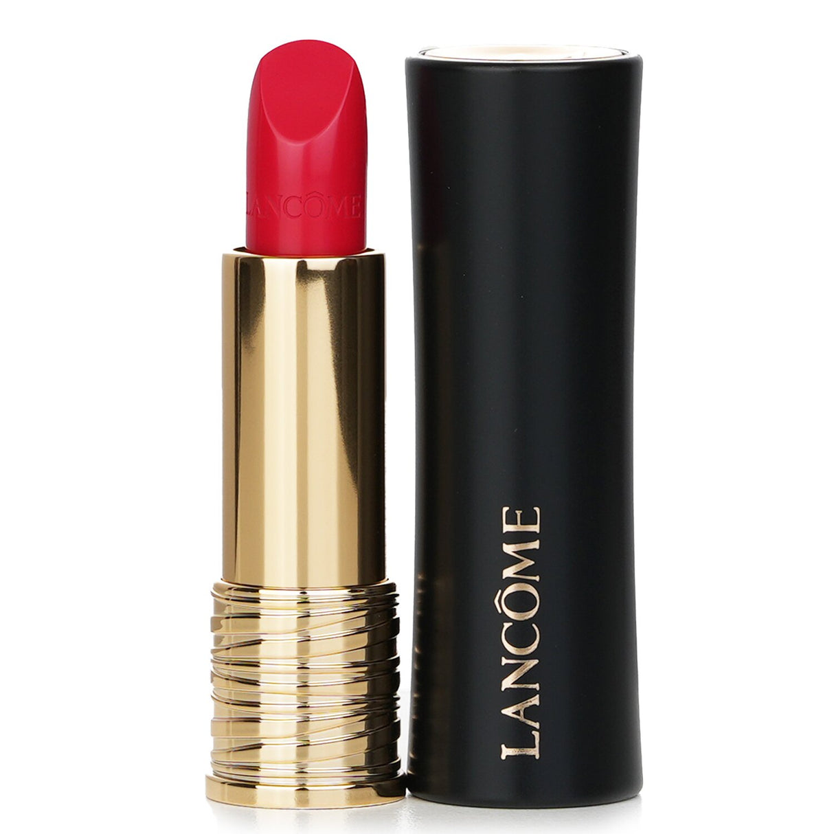 Luxurious Lancome L'Absolu Rouge Cream Lipstick in #144 Red Oulala, offering creamy texture, rich color, and long-lasting hydration.