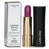 Lancome L'Absolu Rouge Cream Lipstick #492 La Nuit Tresor, ultra-creamy, smudge-resistant with 30% rose balm for hydration.