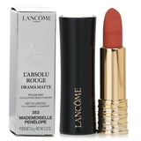 Luxurious Lancome L'Absolu Rouge Drama Matte Lipstick in #353 Mademoiselle Penelope, creamy texture and vibrant color, all-day wear.