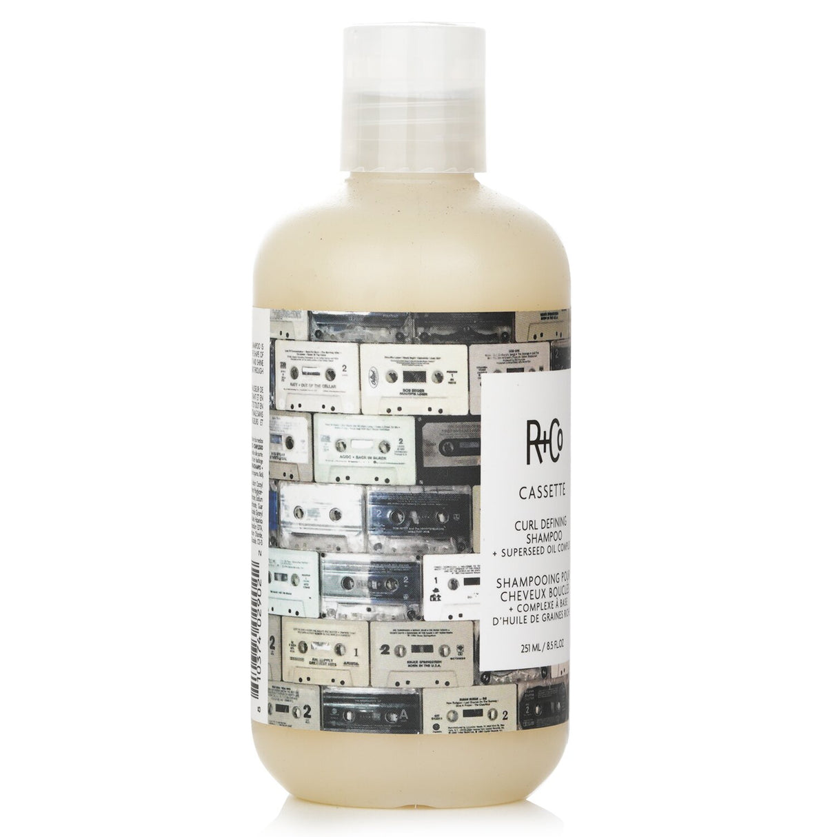 R+Co Cassette Curl Defining Shampoo, 251ml, enhances curls with Superseed Oil Complex for moisture, shine, and frizz control.