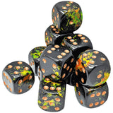 CHX 24605 Brush Deep Forest/gold 16mm d6 Dice Block (12 dice)