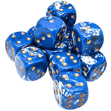 CHX 24606 Brush Wavebreak/gold 16mm d6 Dice Block (12 dice) - Gaming Accessory