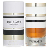 Trussardi Pure Jasmine Eau De Parfum Spray 90ml, featuring floral notes of jasmine, pistachio, and vanilla, ideal for daytime wear.