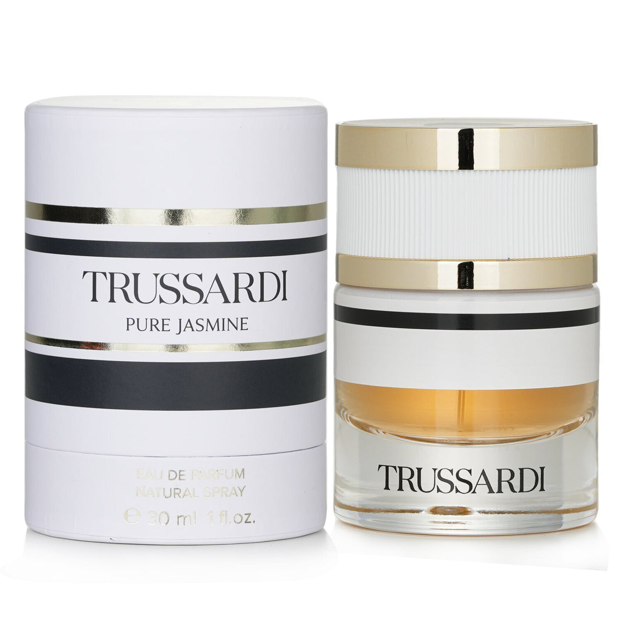 Trussardi Pure Jasmine Eau De Parfum - 30ml, a floral fragrance with notes of jasmine, bergamot, and vanilla for elegant women.