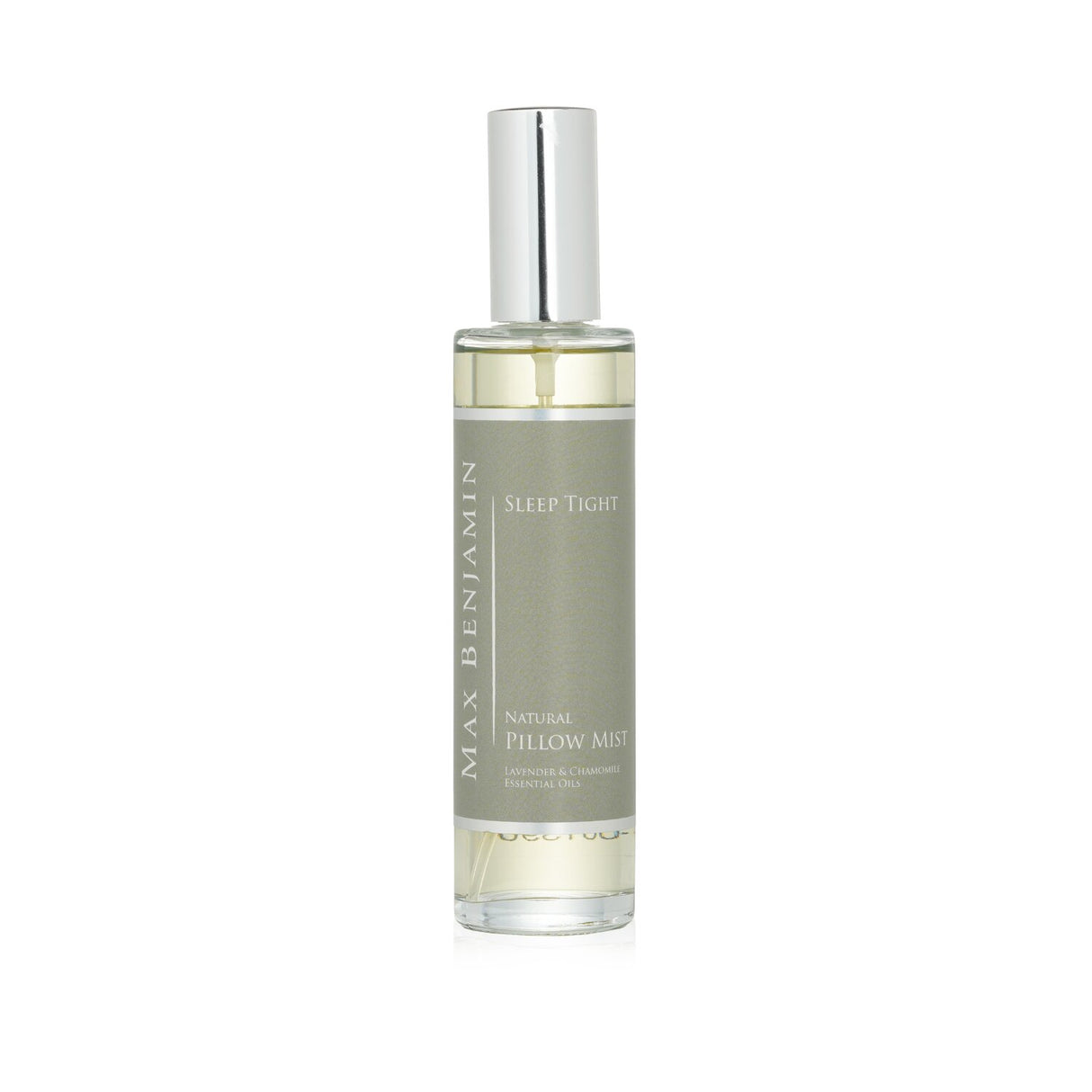 Max Benjamin Sleep Tight Pillow Mist in Lavender & Chamomile, 100ml, enhances relaxation and sleep quality with calming fragrance.