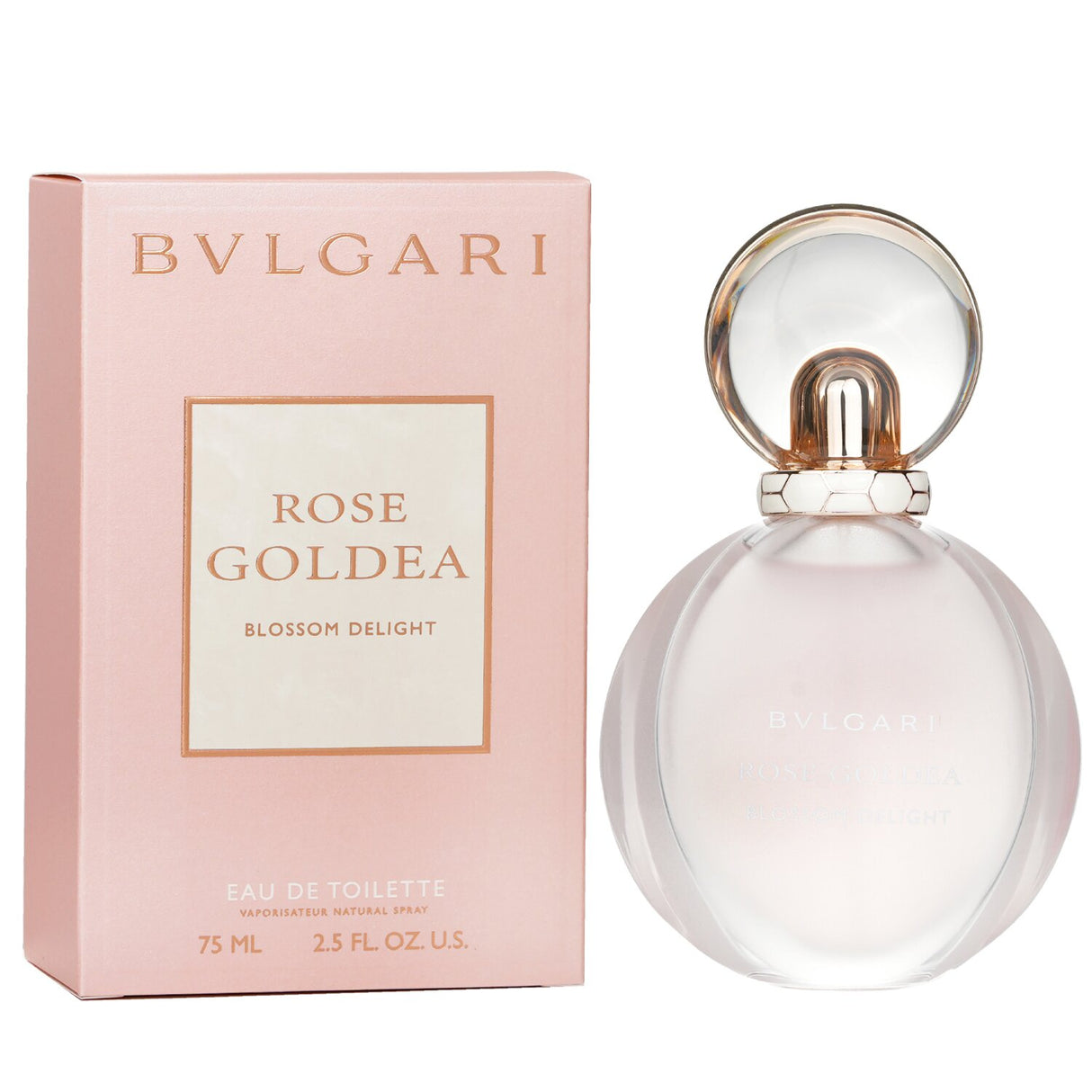 Bvlgari Rose Goldea Blossom Delight Eau De Toilette 75ml: a floral fragrance with grapefruit, rose, and peony notes in an elegant bottle.