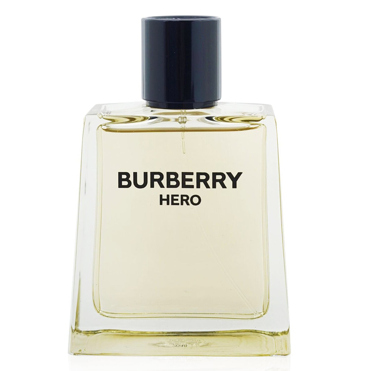 Burberry Hero Eau De Toilette Spray in an angular bottle, embodying strength and duality, with notes of bergamot and cedar.