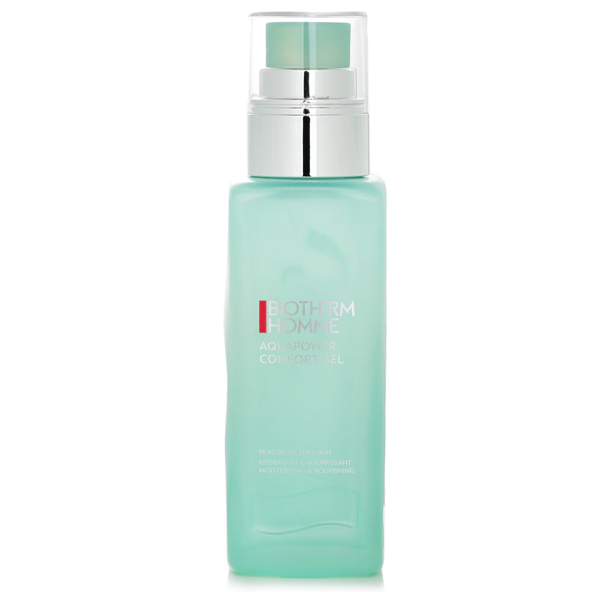 Biotherm Homme Aquapower Comfort Gel, a lightweight moisturizer for men with dry skin, featuring hydrating Life Plankton.