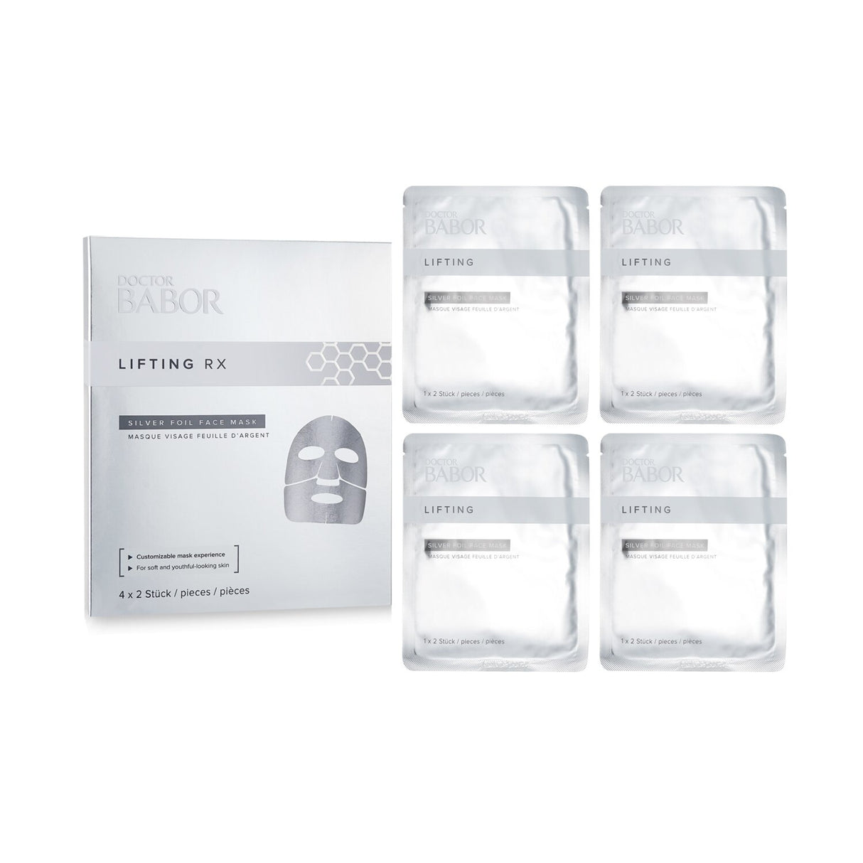 Babor - Doctor Babor Lifting Rx Silver Foil Face Mask  - 4pcs