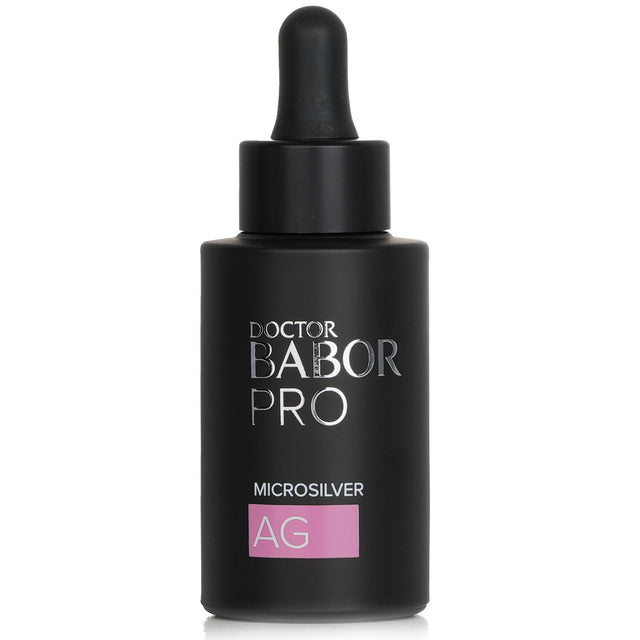 Intensive soothing Babor Microsilver Concentrate for skin sensitivity, featuring antimicrobial and calming properties in 30ml.