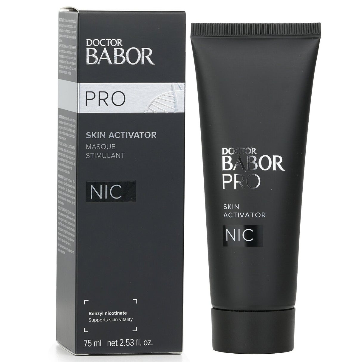 Energizing Babor Doctor Babor Pro NIC Skin Activator Mask enhances skin vitality with Nicotinate for a rosy, revitalized complexion.