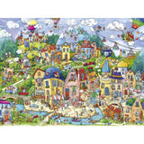 Puzzle - Heye - Triangular Box - Triangular Box - Berman; Happytown 1500pc