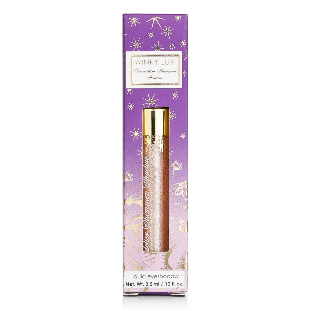 Winky Lux Chandelier Shimmer Liquid Eyeshadow in #Bottle Pop, a 3.5ml lightweight shimmer, perfect for buildable eye looks.