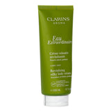 Luxurious Clarins silky body cream with 93% natural ingredients for deep hydration and a captivating scent.