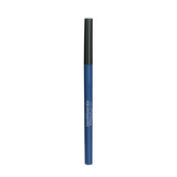 Vibrant blue retractable eyeliner with vegan formula, rich color, and waterproof finish for long-lasting eye makeup.