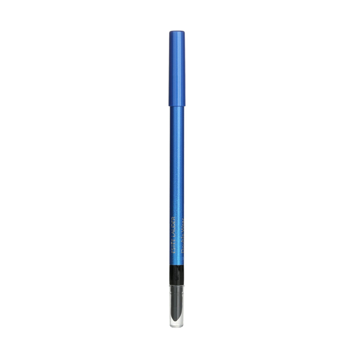 Waterproof gel eye pencil in #06 Sapphire Sky by Estee Lauder, featuring rich pigment, smudger tip, and 24-hour wear.