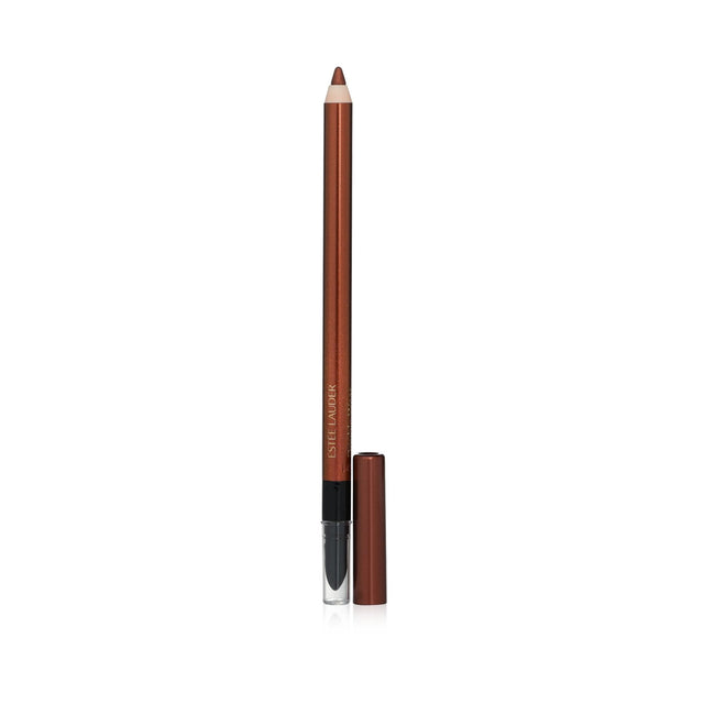 Waterproof gel eye pencil in #11 Bronze, offering 24-hour smudge-proof color with a built-in blending tip for versatile looks.