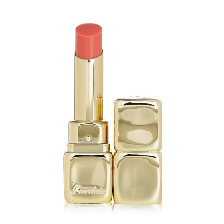 Guerlain KissKiss Bee Glow Lip Balm in Honey Glow, enriched with honey and shea butter for hydrated, glowing lips.