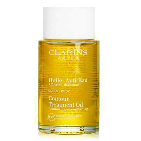 Clarins Body Treatment Oil - Contour in 100ml, revitalizes tired legs and feet with pure plant extracts and hazelnut oil.